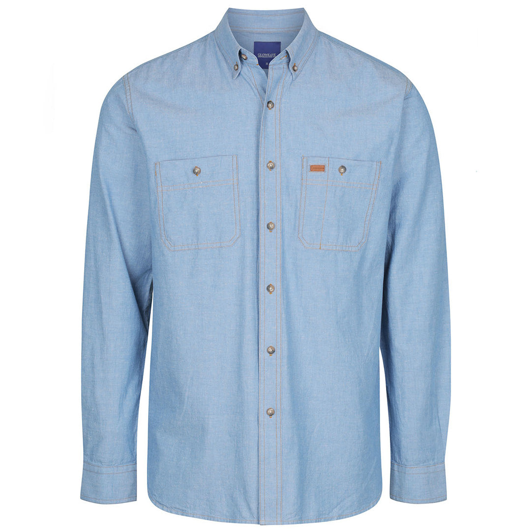 House of Uniforms The Icon Shirt | Mens | Long Sleeve Gloweave Chambray