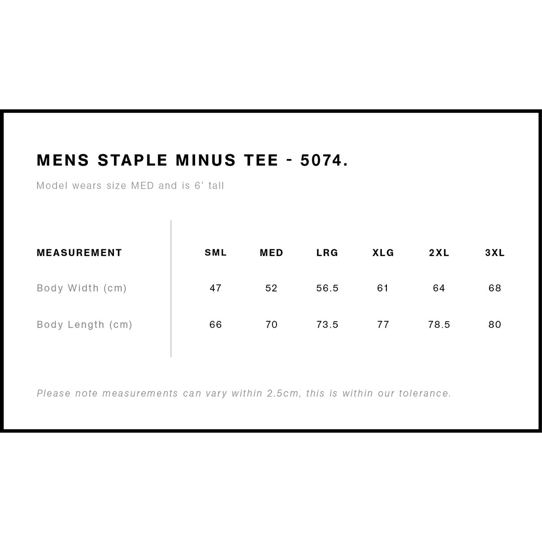 House of Uniforms The Staple Minus Tee | Mens | Short Sleeve AS Colour 