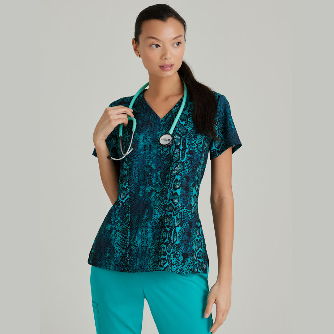House of Uniforms The Barco One Printed Scrub Top | Ladies Barco One PYPL