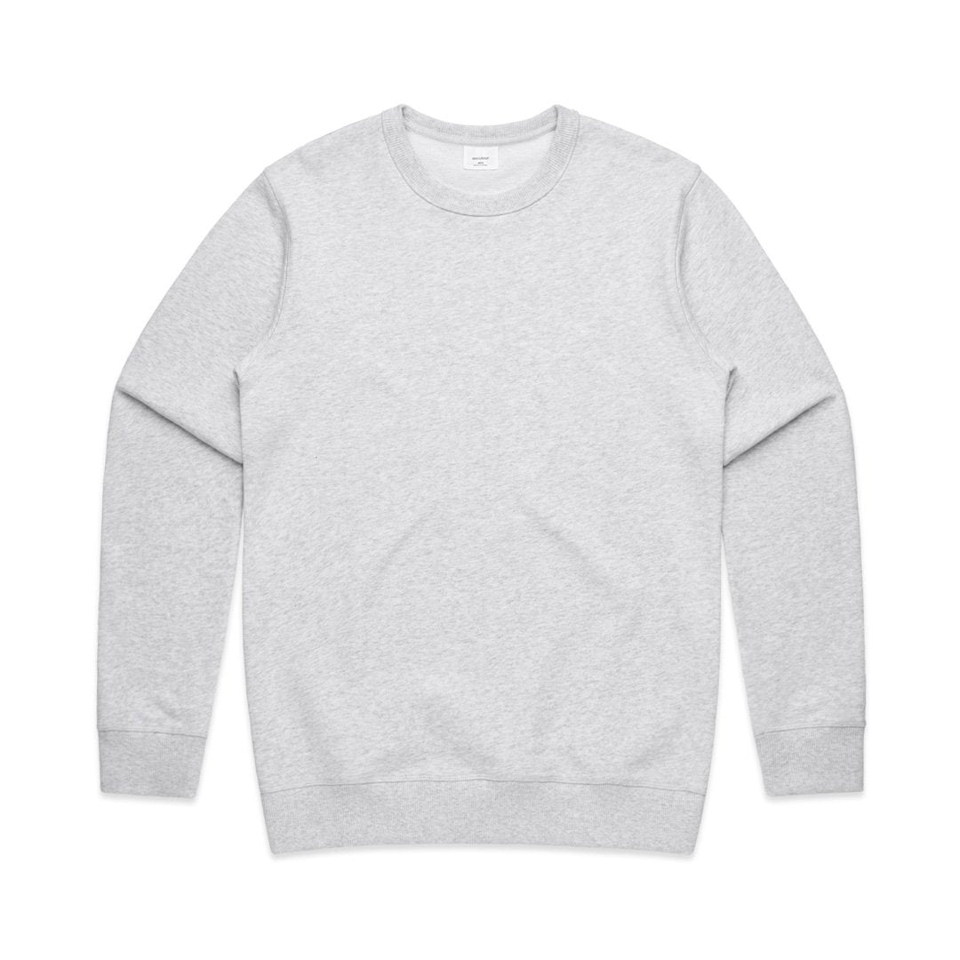 House of Uniforms The Premium Crew Jumper | Mens AS Colour White Marle