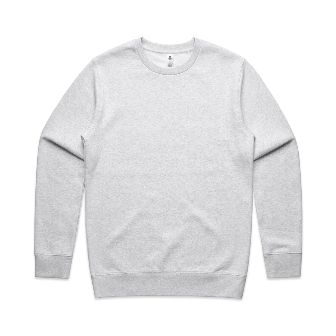 House of Uniforms The United Crew Jumper | Mens AS Colour White Marle