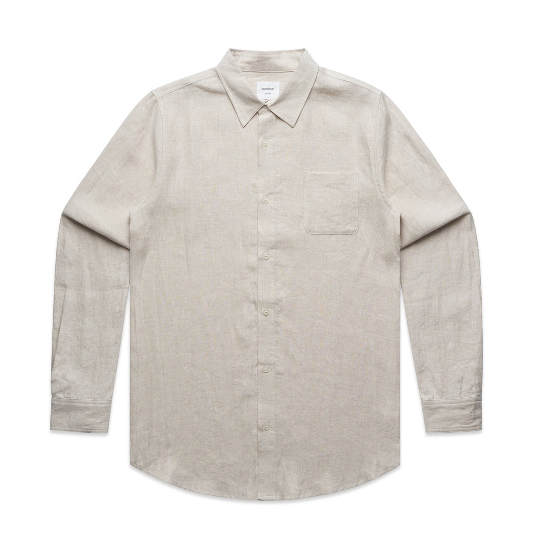 House of Uniforms The Linen Shirt | Mens | Long Sleeve AS Colour Natural