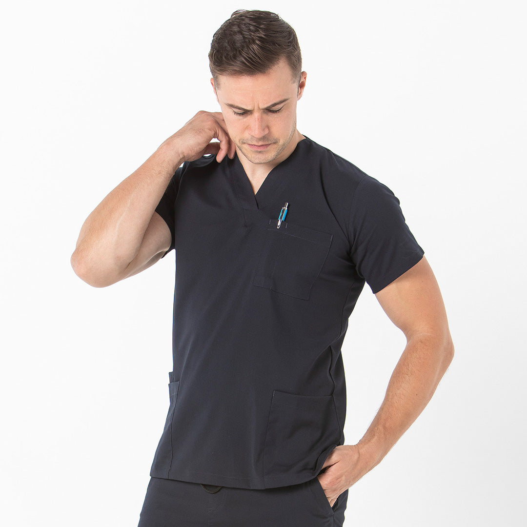 House of Uniforms The Scrub Top | Unisex LSJ Collection Navy