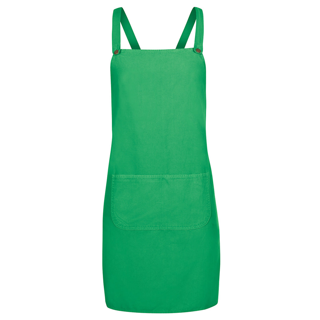 The Cross Back Canvas Apron | Adults | Pea Green