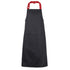 House of Uniforms The Coloured Strap Apron | Adults Jbs Wear Black/Red