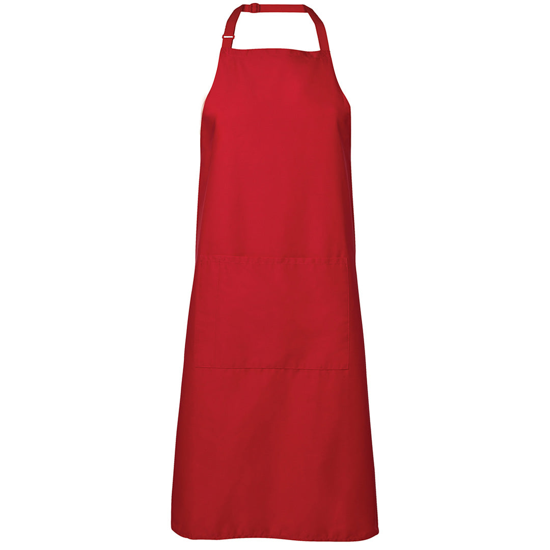 House of Uniforms The Bib Apron with Pocket | Adults Jbs Wear Red