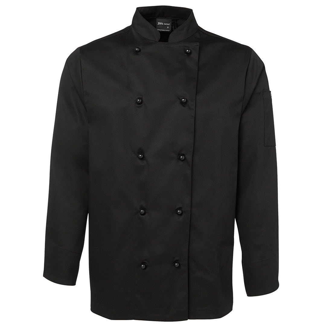 House of Uniforms The Classic Chef Jacket | Adults | Short & Long Sleeve Jbs Wear Black