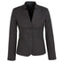 House of Uniforms The Cool Stretch Reverse Lapel Jacket | Ladies | Crop Length Biz Corporates Charcoal