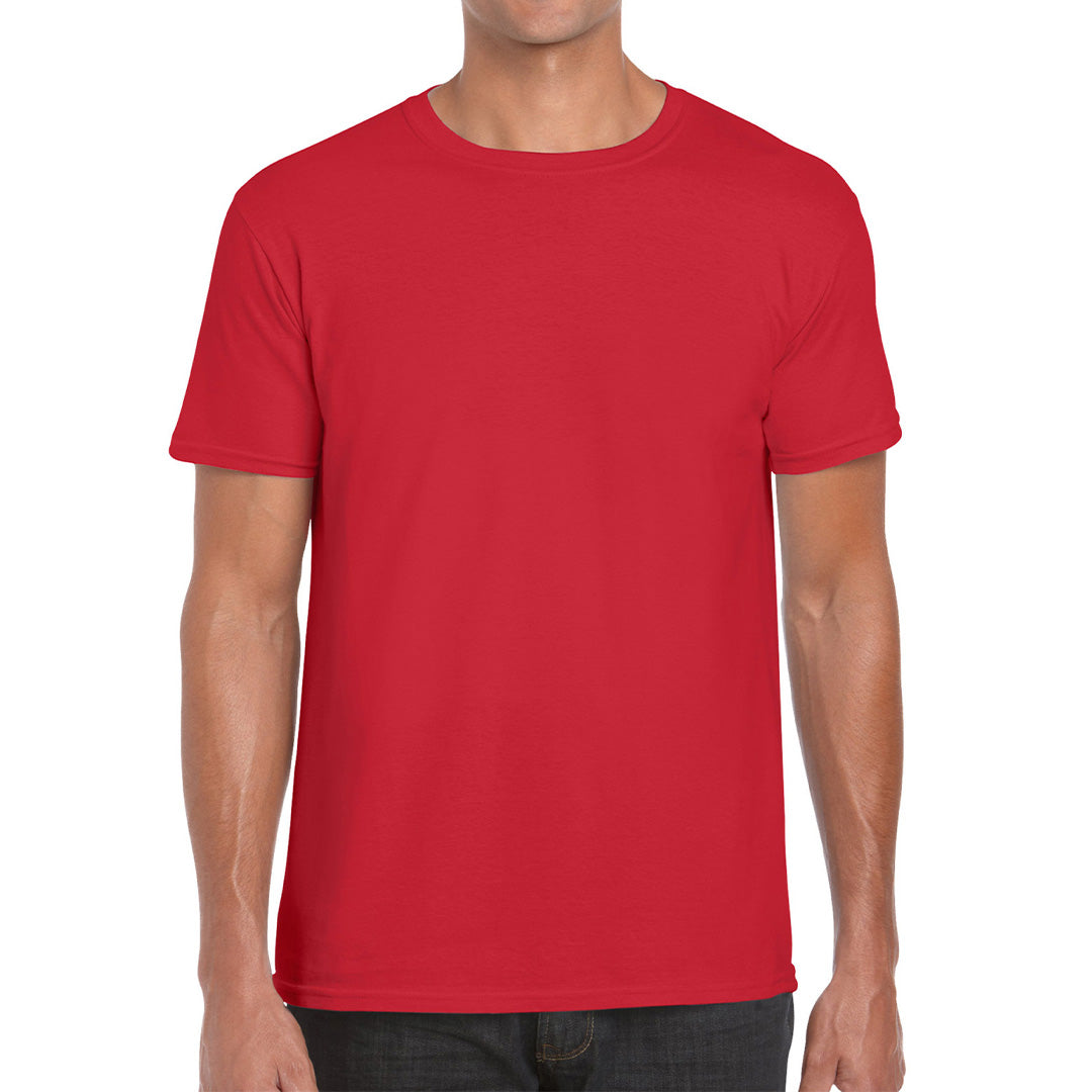 House of Uniforms The Softstyle Crew Neck Tee | Adults Gildan Red