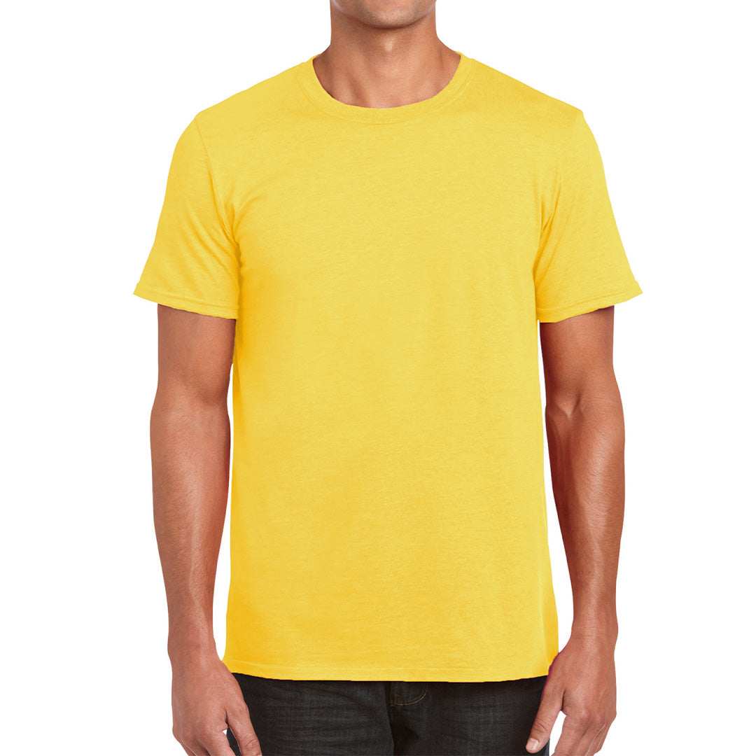House of Uniforms The Softstyle Crew Neck Tee | Adults Gildan Yellow