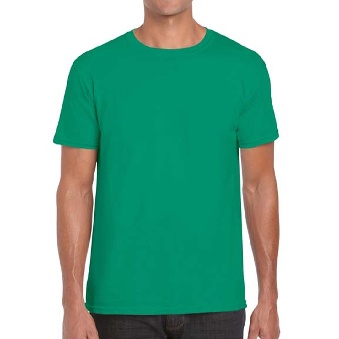 House of Uniforms The Softstyle Crew Neck Tee | Adults Gildan Kelly Green