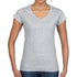 House of Uniforms The Softstyle V-Neck Tee | Ladies Gildan Grey Marle