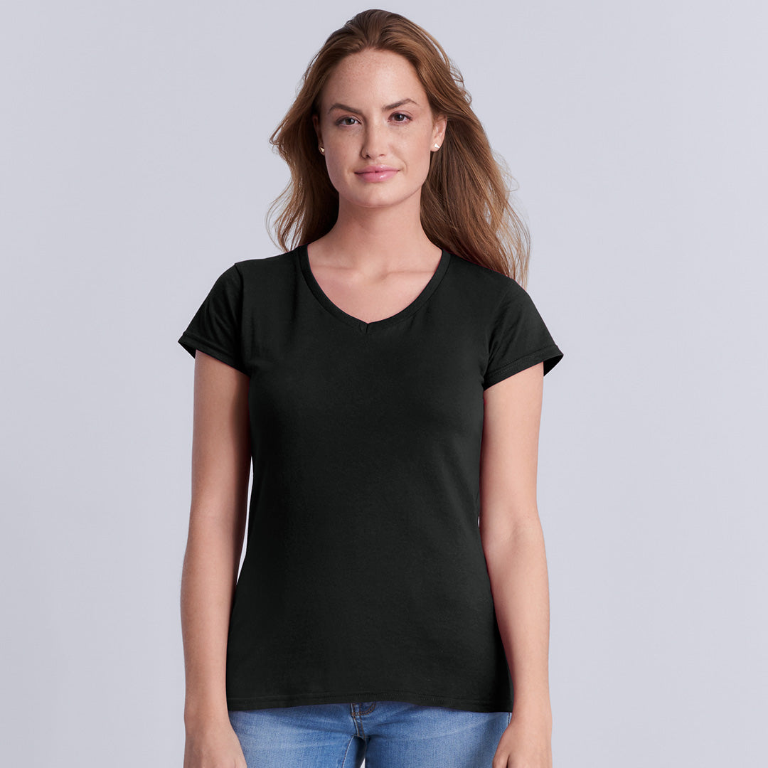 House of Uniforms The Softstyle V-Neck Tee | Ladies Gildan 