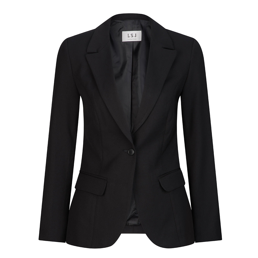 House of Uniforms The Single Button Jacket | Micro Fibre | Ladies LSJ Collection Black