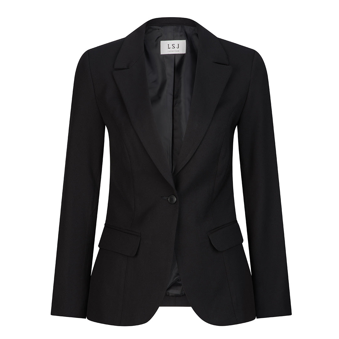 The Ladies Single Button Jacket | Wool | Black