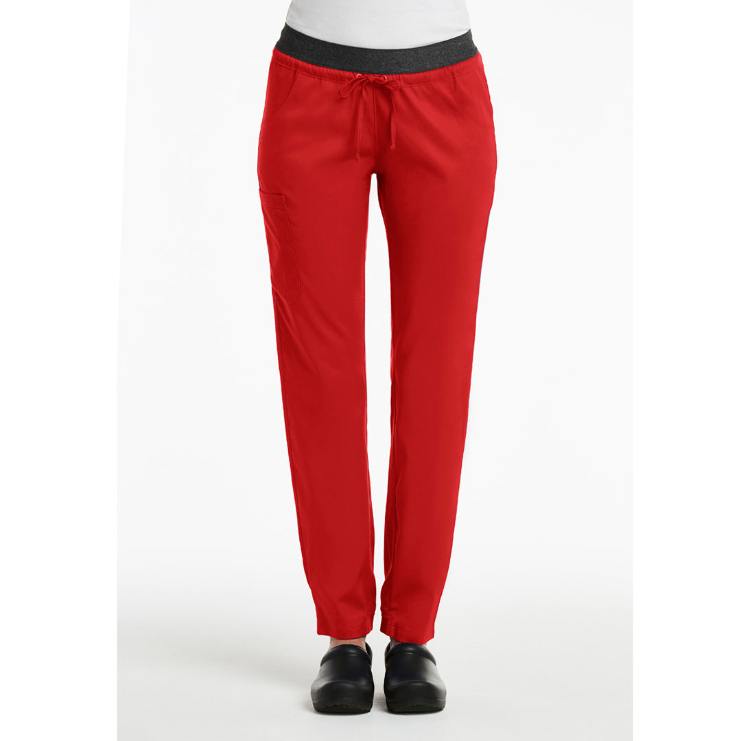 House of Uniforms The Matrix E Band Jogger Pant | Ladies | Tall Maevn Red