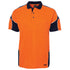 House of Uniforms The Arm Panel Hi Vis Polo | Short Sleeve | Adults Jbs Wear Orange/Navy