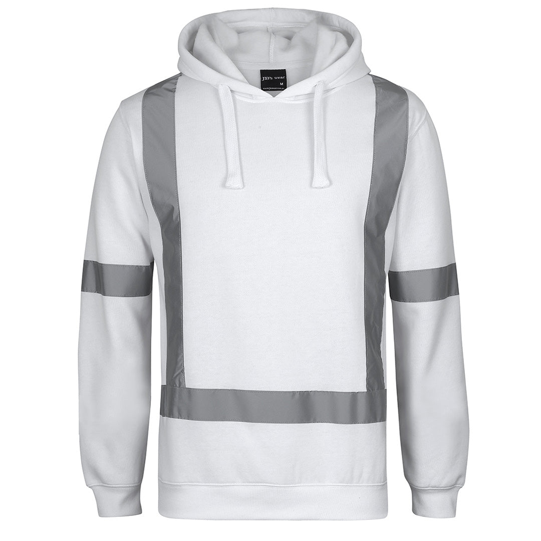 House of Uniforms The Reflective Tape Hoodie | Adults Jbs Wear White
