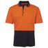 House of Uniforms The Hi Vis Cotton Contrast Polo | Short Sleeve | Adults Jbs Wear Orange/Navy
