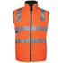 House of Uniforms The Hi Vis Reversible Vest | Day Night | Adults Jbs Wear Orange/Black