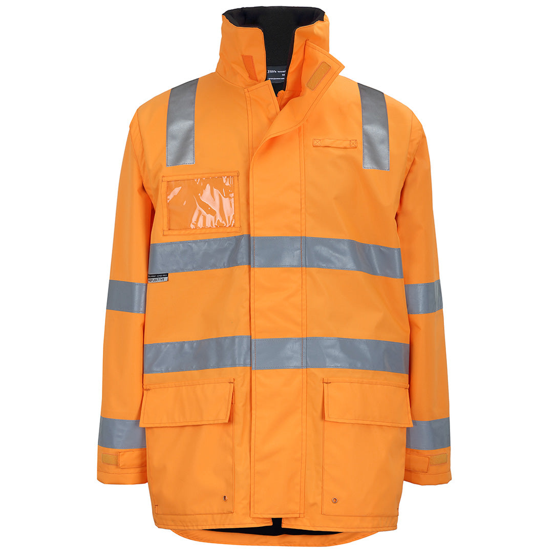 House of Uniforms The Hi Vis Day Night Aust. Rail Long Line Jacket | Adults Jbs Wear Orange