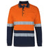 House of Uniforms The Day / Night Cotton Hi Vis Polo | Adults | Long Sleeve Jbs Wear Orange/Navy