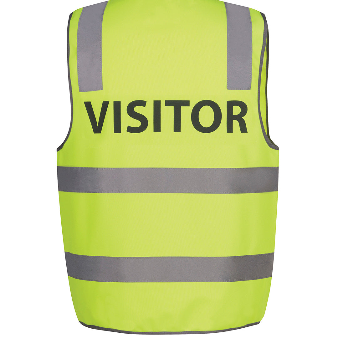 House of Uniforms The Hi Vis Printed Vest | Day Night Jbs Wear Flouro Lime
