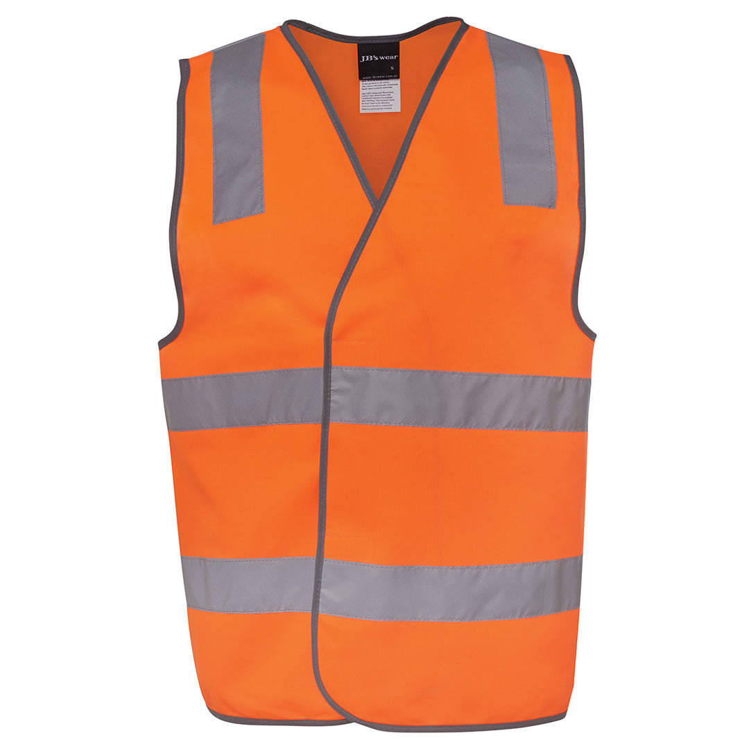 House of Uniforms The Hi Vis Day / Night Safety Vest with Velcro | Adults Jbs Wear Orange