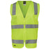 House of Uniforms The Hi Vis Day / Night Zip Safety Vest | Adults Jbs Wear Flouro Lime
