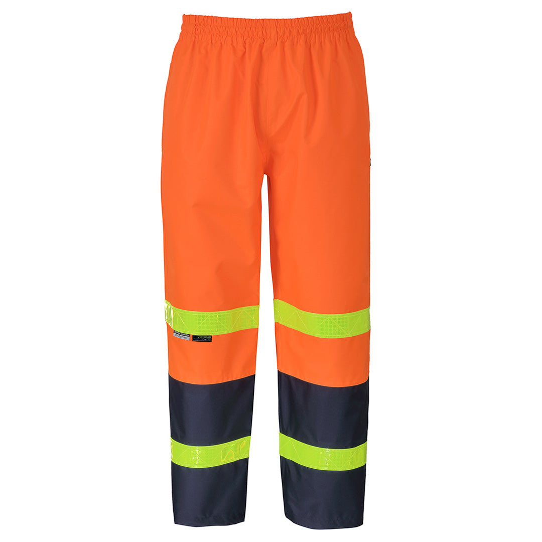 House of Uniforms The Vic Roads Taped Rain Pant | Adults Jbs Wear Orange/Navy