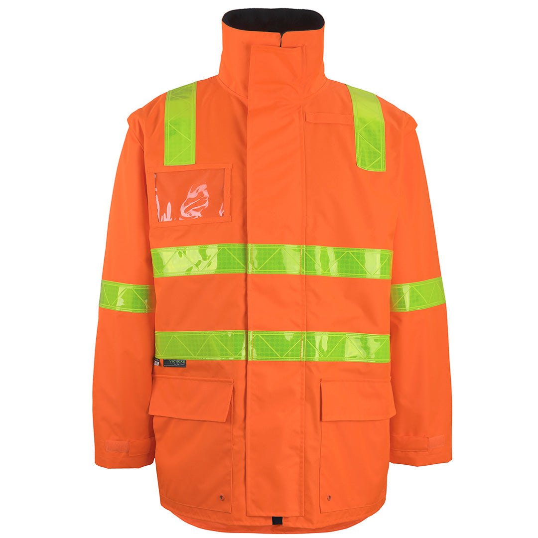 House of Uniforms The Vic Roads Day Night Longline Jacket | Adults Jbs Wear Orange
