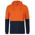 House of Uniforms The Hi Vis Hooded Tee | Long Sleeve | Adults Jbs Wear Orange/Navy