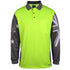 House of Uniforms The Southern Cross Hi Vis Polo | Long Sleeve | Adults Jbs Wear Lime/Charcoal
