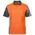 House of Uniforms The Southern Cross Hi Vis Polo | Short Sleeve | Adults Jbs Wear Orange/Charcoal