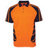 House of Uniforms The Hi Vis Spider Polo | Short Sleeve | Adults Jbs Wear Orange/Navy