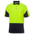 House of Uniforms The Gap Hi Vis Polo | Short Sleeve | Adults Jbs Wear Lime/Navy