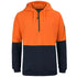 House of Uniforms The Half Zip Hi Vis Fleece Hoodie | Adults Jbs Wear Orange/Navy