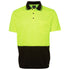 House of Uniforms The Non Cuff Hi Vis Polo | Mens | Short Sleeve | Plus Jbs Wear Lime/Black