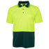 The Non Cuff Hi Vis Polo | Mens | Short Sleeve | Lime/Bottle