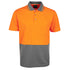 The Non Cuff Hi Vis Polo | Mens | Short Sleeve | Orange/Charcoal