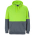 House of Uniforms The Hi Vis Pull Over Hoodie | Adults Jbs Wear Lime/Charcoal