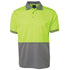 House of Uniforms The Traditional Hi Vis Polo | Short Sleeve | Adults Jbs Wear Lime/Grey