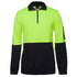 House of Uniforms The Classic 300g Hi Vis Half Zip Fleece Jumper | Adults Jbs Wear Lime/Navy