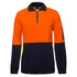 House of Uniforms The Classic 300g Hi Vis Half Zip Fleece Jumper | Adults Jbs Wear Orange/Navy