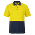 House of Uniforms The Hi Vis Cotton Pique Polo | Short Sleeve | Adults Jbs Wear Yellow/Navy