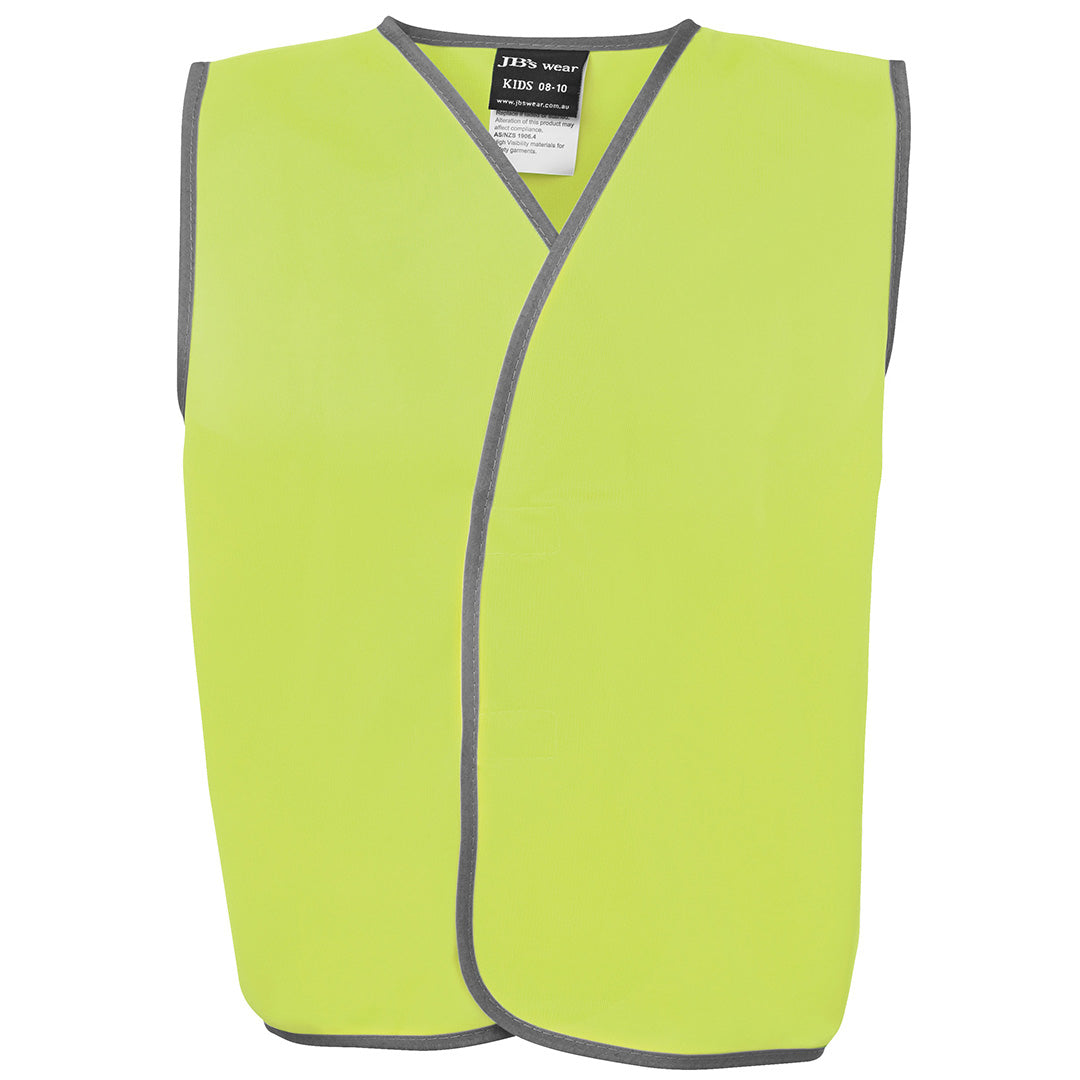 House of Uniforms The Tricot Safety Vest | Kids Jbs Wear Flouro Lime