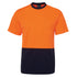 House of Uniforms The Hi Vis Cool Dry Tee Shirt | Short Sleeve | Adults Jbs Wear Orange/Navy