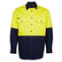 House of Uniforms The Hi Vis 150G Shirt | Long Sleeve | Adults Jbs Wear Yellow/Navy