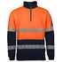 House of Uniforms The Hi Vis Half Zip Segmented Tape Fleece Jumper | Adults Jbs Wear Orange/Navy