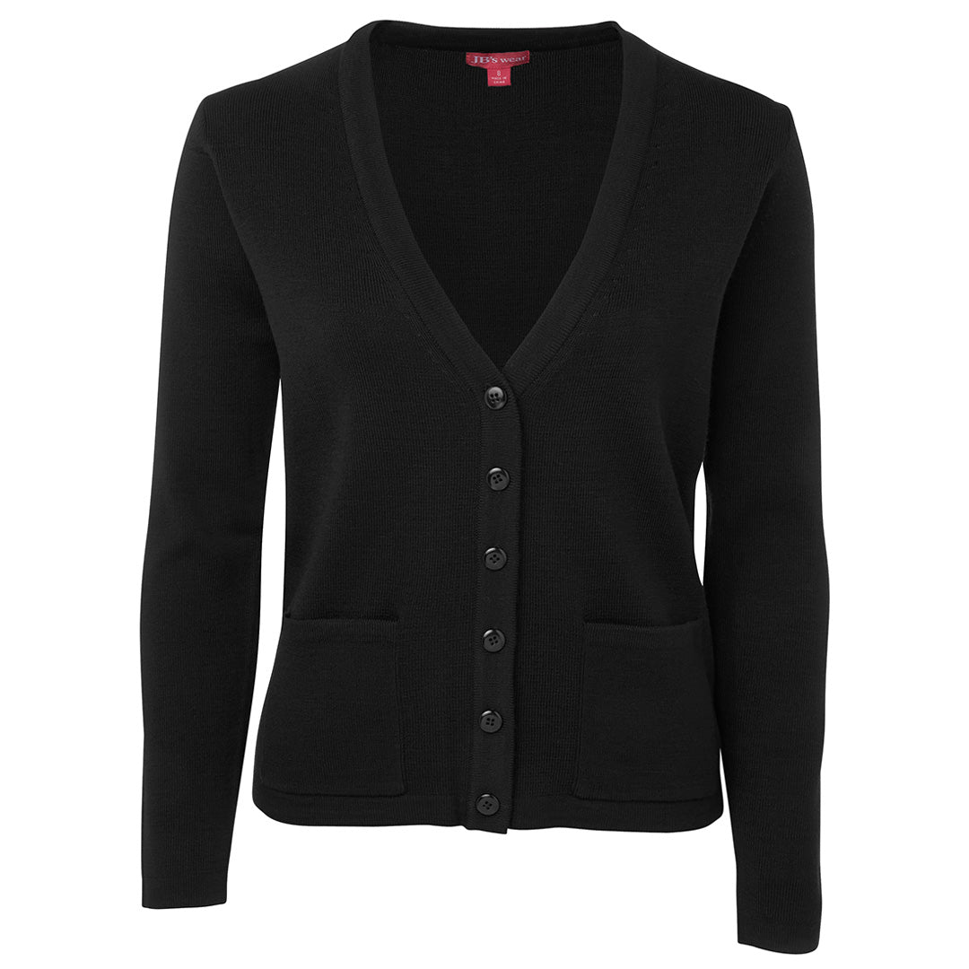 House of Uniforms The V Neck Knitted Cardigan | Ladies Jbs Wear Black